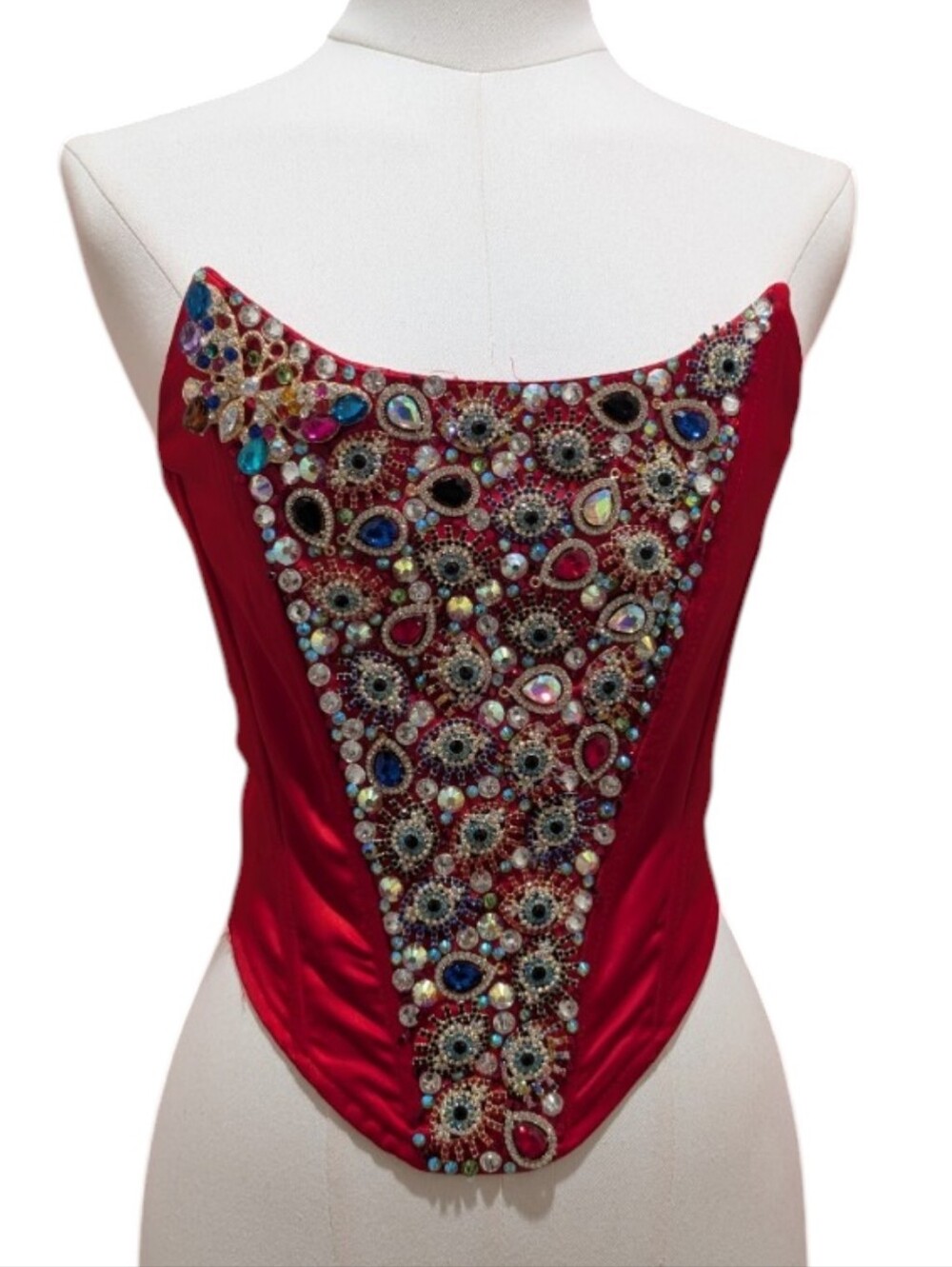 Upcycled Bedazzled & Rhinestones Bustier (Size Medium) ‼️open to Offers